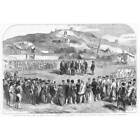 BALAKLAVA Allies Leaving Crimea, Ceremony at Ordnance Wharf-Antique Print 1856