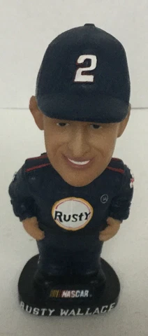 RUSTY WALLACE 2001 NASCAR Hand Painted Bobble Head bobblehead AGP - new Cover