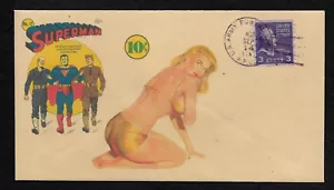 1941 Superman & Pin Up Girl WWII Featured on Collector's Envelope *OP183 - Bild 1 von 1