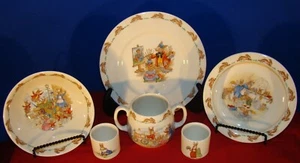 JUEGO DE 6 PLATOS Y TAZAS ROYAL DOULTON BUNNYKINS ¡Hecho en 1978! - Imagen 1 de 10