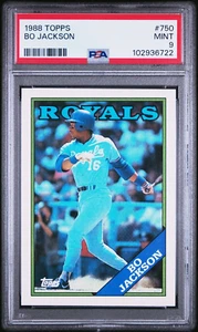 1988 TOPPS #750 BO JACKSON ROYALS Graded PSA 9 *MINT* - Picture 1 of 2
