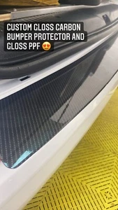 3M 2080 Custom print Gloss Carbon Fibre Vinyl VW MK3 Caddy Rear Bumper Protector - Picture 1 of 1