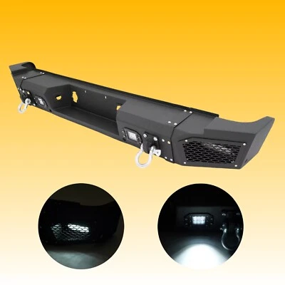 For 07-10 Chevy Silverado/GMC Sierra 2500/3500HD Black Powder-Coated Rear Bumper - Image 1 of 4