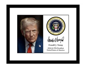 Donald Trump 8x10 NEW official government portrait w/ Seal autographed 47th 2025 - Picture 1 of 2