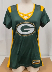 Brand New NFL Women's Majestic Green Bay Packers Short Sleeve Shirt -M - Picture 1 of 4