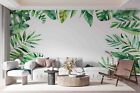 3D Tropics Plant Leaf Self-Adhesive Removeable Wallpaper Wall Mural 2425