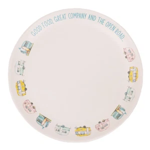 2 x AUSTRALIA TRAVEL CARAVAN Melamine Dinner Plate Good Food Trip Camping BBQ - Picture 1 of 3