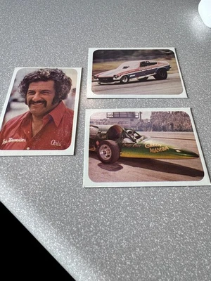 AHRA DRAG NATIONALS CARDS 35 37 52 GREEN MAMBA SMOKIN SUN DEVIL  PHILA PA FLEER - Image 1 of 2
