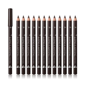 12 Pcs Dark Brown Eyebrow Pencil Eyeliner Makeup,Soft Textured,Easy to Color,... - Picture 1 of 7