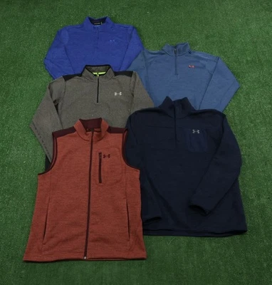 Lot Of 5 Under Armour Golf Men’s Large Cold Gear Loose Fit 1/4 Zip Pullover R129 - Image 1 of 3