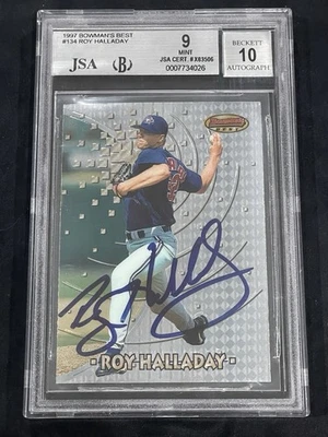 Roy HALLADAY 1997 Bowman's Best JSA Certified Rookie Autograph BGS 9 Mint RC - Image 1 of 4