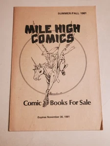 MILE HIGH COMICS Comics zu verkaufen Sommer / Herbst 1981. Boulder, Colorado. - Bild 1 von 5