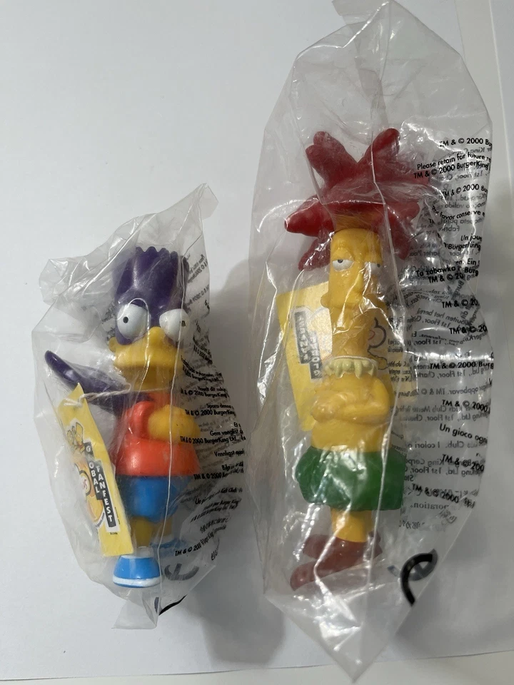 Игрушки The Simpsons Bart Man And Sideshow Bob Burger King совершенно новые - Изображение 1 из 4