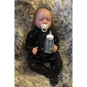 Reborn Baby Junge Puppe 3/4 Silikon Vinyl Gliedmaßen Stoffkörper + Zubehör (NEU) - Bild 1 von 9