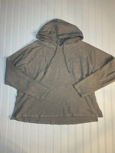 Aerie Sand Brown Beach Hoodie Heather Size Large Thin Lightweight - Picture 1 of 7