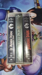 Coffret VHS L'integrale Trilogie Jurassic park 1 , 2 et 3 Cassette video k7 lot - Picture 1 of 6