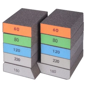 BOSHCRFAT 10 Pack Sanding Block, Washable and Reusable Sanding Sponge for Woo... - Picture 1 of 7