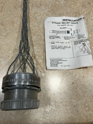 HUBBEL KELLEM ADERÊNCIA DE ALÍVIO DE TENSÃO #073-03-1213 CABO TAMANHO 1.50-1.70, MACHO 2” NPT. - Imagem 1 de 4