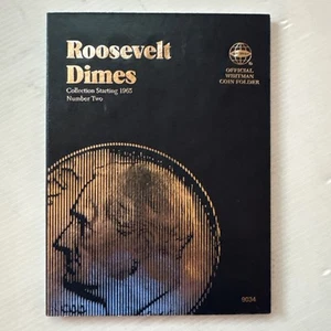 1965-2004 Roosevelt Dimes Whitman Book #2 Coin Folder 77 Coins Complete to 2004 - Imagen 1 de 13