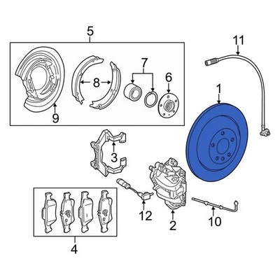 For Mercedes-Benz ML63 AMG 07-11 Mercedes-Benz 1644230812 Rear Disc Brake Rotor — 第 1/2 张图片