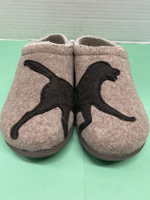 L.L. Chinelos femininos Bean Daybreak Scuffs bege/chocolate para cachorros 305194 tamanho 9M - Imagem 1 de 4