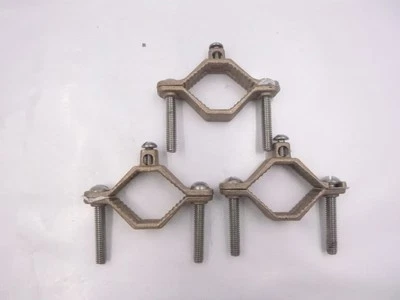 3 Pack Blackburn J2BB-B1-5 Bronze Pipe Ground Clamp 1/4"-2" - Image 1 of 4