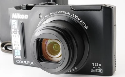 [N MINT] Nikon COOLPIX S8100 Black 12.1MP Compact Digital Camera 10x From JAPAN - Image 1 of 4
