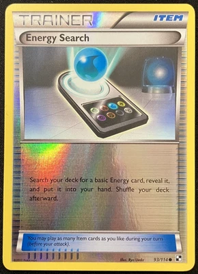 Pokemon ENERGY SEARCH  93/114 Reverse Holo (2011 Black and White) Near Mint - Image 1 of 4