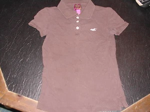 GIRLS HOLLISTER SURF COMPANY POLO SHIRT WITH HOLLISTER BIRD CAP SLEEVES GIRL'S S - Picture 1 of 3