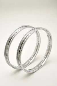 Pair Of Chrome Steel Rims Ducati Sebring 340 - Picture 1 of 1