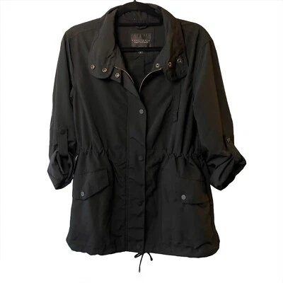 Chaqueta cortavientos Sanctuary negra Anorak Scout utilitaria talla pequeña Foto 1 de 4