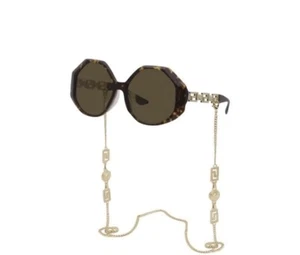Versace Woman Sunglasses Havana Frame, Dark Brown Lenses, 59MM - Picture 1 of 1