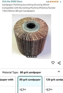 Sandpaper Polishing burnishing Drawing Wheel Compatible with Burnishing... - Picture 1 of 4