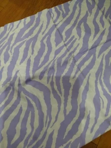 Purple White Zebra Fabric benatrex tween sewing clothes crafts  - Picture 1 of 1