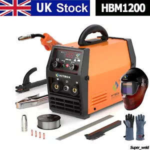 HITBOX MIG WELDER INVERTER IGBT MMA GASLESS TIG ARC MIG Mini WELDING MACHINE UK - Picture 1 of 15