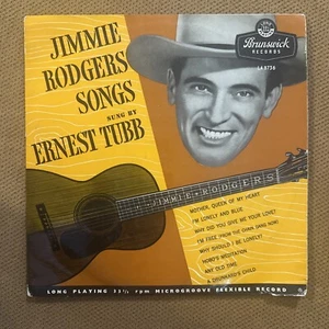 Jimmie Rodgers Songs Sung By Ernest Tubb 33-1/3 RPM LP DECCA 8736 Vinyl - Picture 1 of 11