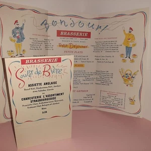 Souper Brasserie Vintage Menü & Tischzelt 50er New York Restaurant Tischset - Bild 1 von 6