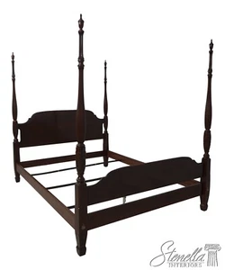 68868: ETHAN ALLEN Cherry Georgian Court Queen Size 4 Post Bed - Picture 1 of 16