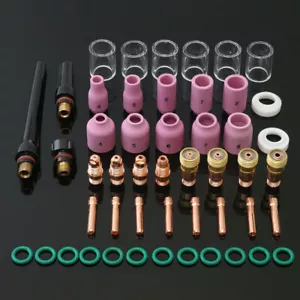 TIG Welding Torch Stubby Gas Lens #10 Pyrex Glass Cup Kit For WP-17/18/26 TIG - Picture 1 of 11