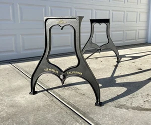 28” Dining Table/desk Height Industrial cast iron table legs base Los Angeles - Picture 1 of 10