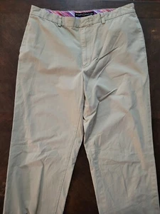 Tommy Hilfiger Pants Mens 36x34 Khaki Beige Slacks Casual Comfort Work Uniform - Picture 1 of 17