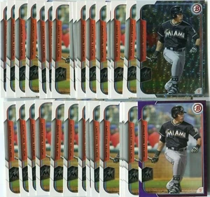 (32) 2015 Bowman Christian Yelich Lot - 1 Purple Paper - Milwaukee Brewers!! - Picture 1 of 1