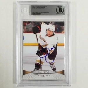 Cam Fowler firmado 2010-11 cubierta superior #198 autógrafo de patos ~ BAS BGS - Imagen 1 de 1