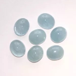 AQUAMARINE 10 x 8 MM OVAL CUT CABOCHON TREATED SOLD PER STONE F-3398 - Picture 1 of 1