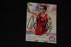 JONATHAN HORTON 2012 TOPPS OLYMPICS SIGNED AUTOGRAPHED CARD #80 USA GYMNASTICS - Picture 1 of 1