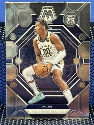 2022-23 Panini Mosaic BENNEDICT MATHURIN Indiana Pacers RC Rookie Card Base 210 - Image 1 of 2