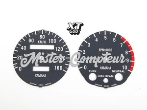2 fonds compteur/cadrans - km/h&compte-tours - pour YAMAHA 500XT 1976-1977 - Photo 1/2