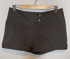 Theory Shorts Size 6 Galle Striped Black 4 Inseam Womens