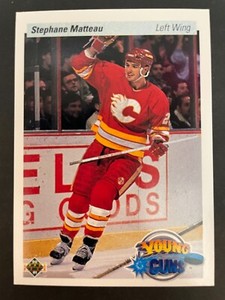 Stephane MATTEAU RC 1990-91 Upper Deck Young Guns #535 Calgary Flames