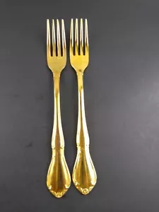 Servizio Forchette Vintage Colore Oro Posate Argenteria Golden Venecia Dalia 2 - Foto 1 di 6